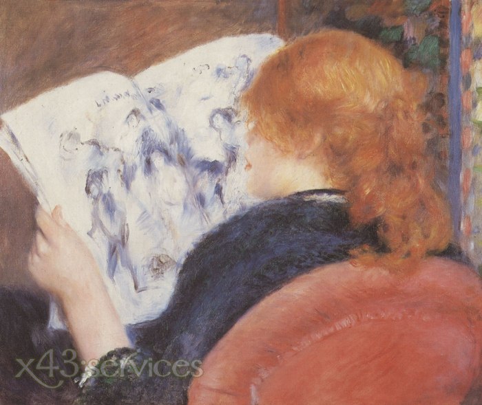 Auguste Renoir - Junge Frau liest illustriertes Journal